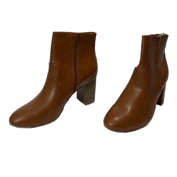 Old Navy Brown Medium Heel Ankle Boots Women’s Size 11 NWT - Picture 1 of 8